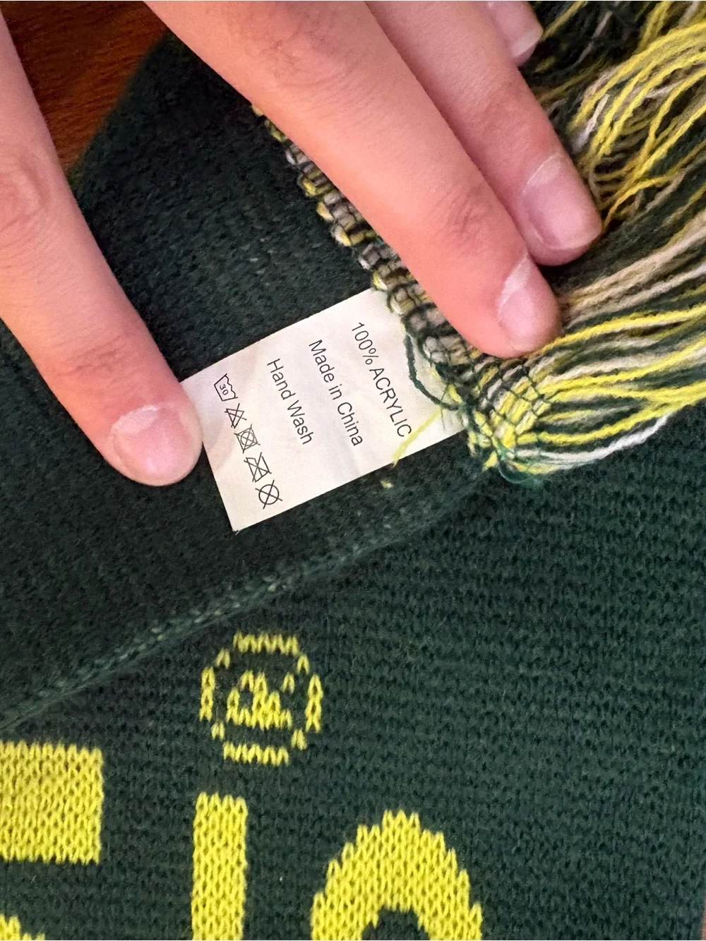 Dutch Bros x University of Oregon Knit Scarf with Lightning Stripes